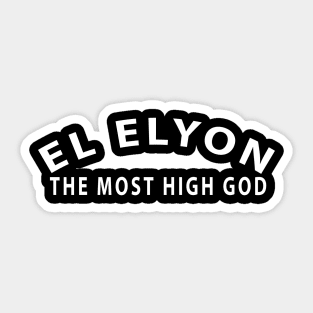 El Elyon Most High God Inspirational Christian Sticker